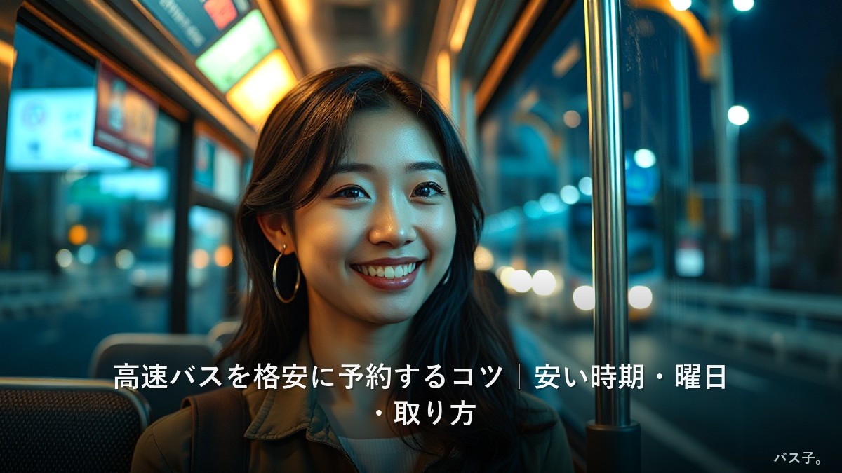 高速バスを格安に予約するコツ|安い時期・曜日・取り方
