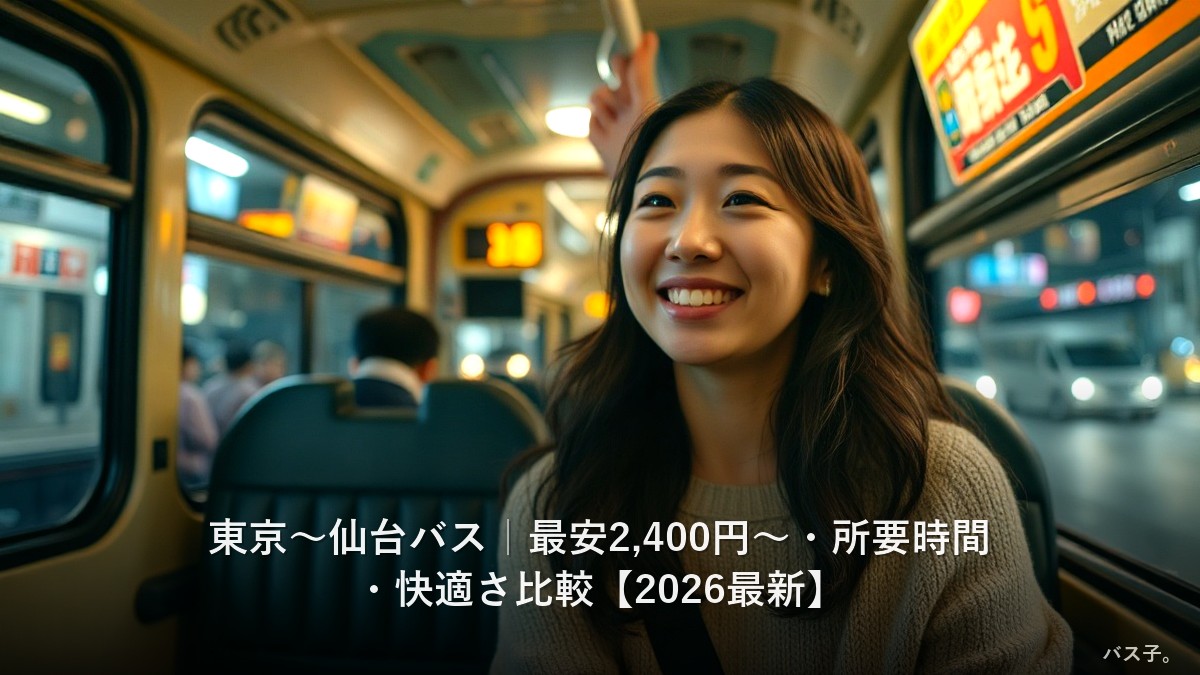 東京〜仙台バス｜最安2,400円〜・所要時間・快適さ比較【2026最新】
