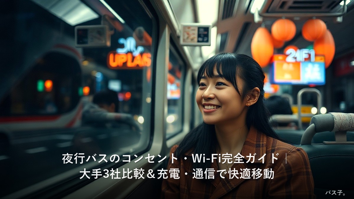 夜行バスのコンセント・Wi-Fi完全ガイド｜大手3社比較＆充電・通信で快適移動